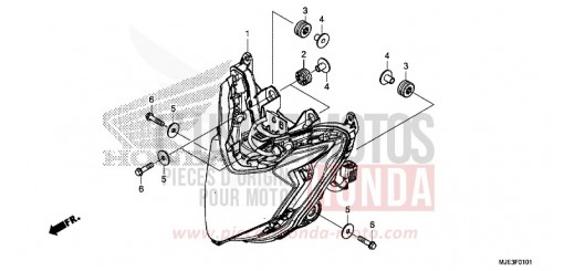 HEADLIGHT (2) CBR650FAH de 2017